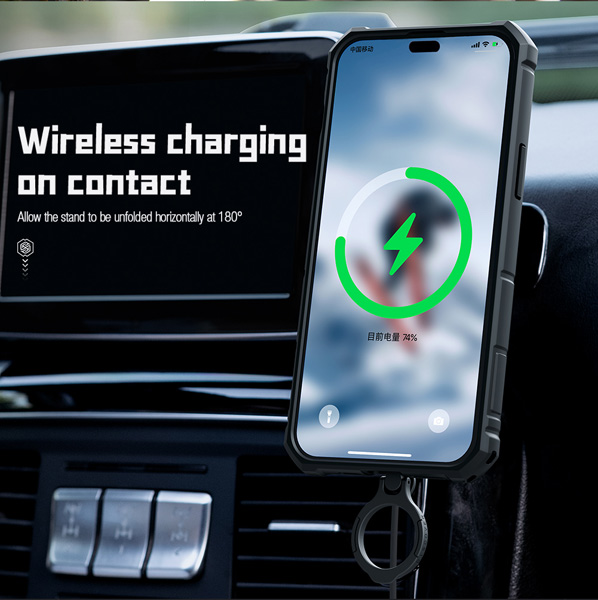 گارد ضد ضربه رینگ استند دار مگنتی iPhone 14 Pro Max مارک نیلکین مدل CamShield Armor Pro Magnetic