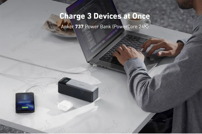 پاور بانک 24000 فست شارژ 140 وات اَنکر مدل ANKER 737 GaNPrime