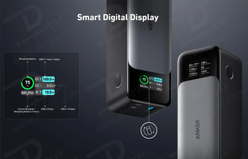 پاور بانک 24000 فست شارژ 140 وات اَنکر مدل ANKER 737 GaNPrime