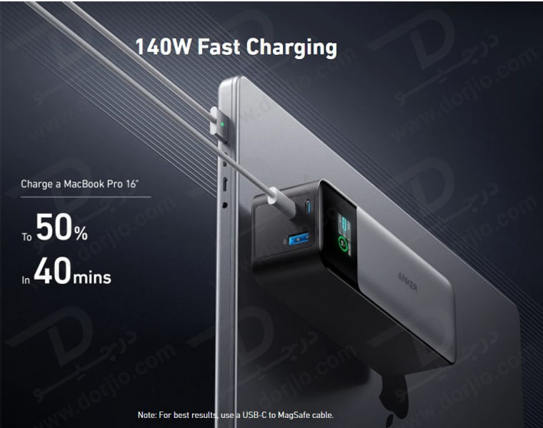 پاور بانک 24000 فست شارژ 140 وات اَنکر مدل ANKER 737 GaNPrime