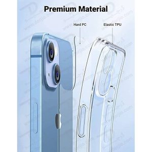 کریستال کاور شفاف با محافظ دوربین iPhone 14