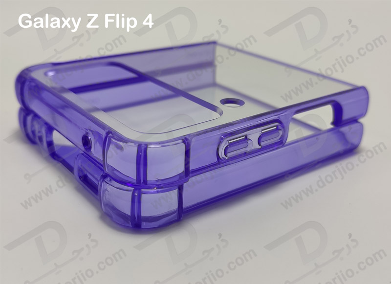 کریستال کاور شفاف فریم رنگی ژله ای ضد ضربه Samsung Galaxy Z Flip 4