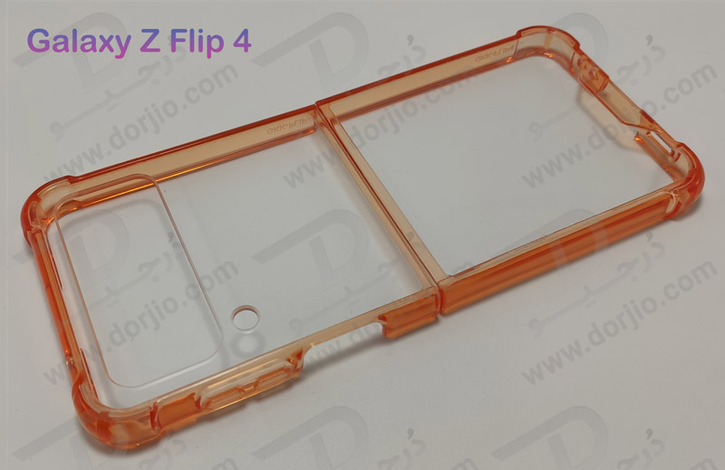 کریستال کاور شفاف فریم رنگی ژله ای ضد ضربه Samsung Galaxy Z Flip 4