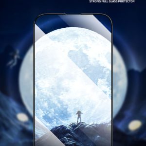 گلس تمام صفحه iPhone 14 مارک Green Lion مدل 9H Steve Glass Strong Full Screen