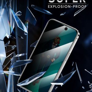 گلس ضد خش حریم شخصی iPhone 14 Pro Max مارک Green Lion مدل 3D Privacy Scratch Free Round Edge Glass