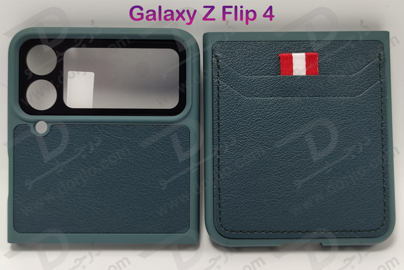 قاب چرمی محافظ دوربین دار Samsung Galaxy Z Flip 4 مارک GKK - رنگ سبز