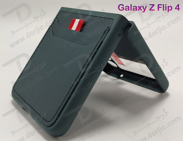 قاب چرمی محافظ دوربین دار Samsung Galaxy Z Flip 4 مارک GKK - رنگ سبز