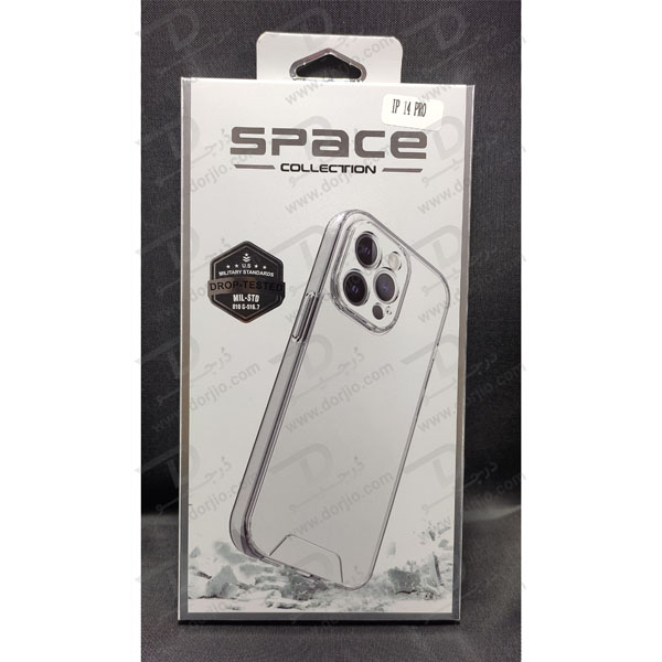 پلکسی کاور شفاف با محافظ دوربین iPhone 14 Pro مارک Space
