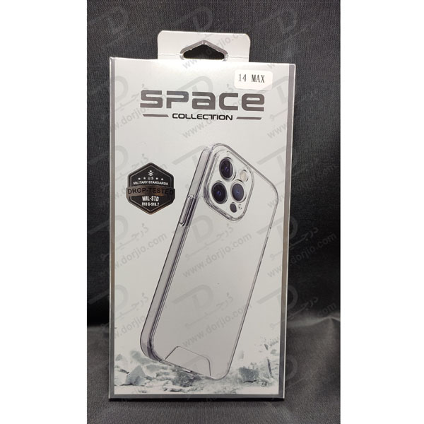 پلکسی کاور شفاف با محافظ دوربین iPhone 14 مارک Space