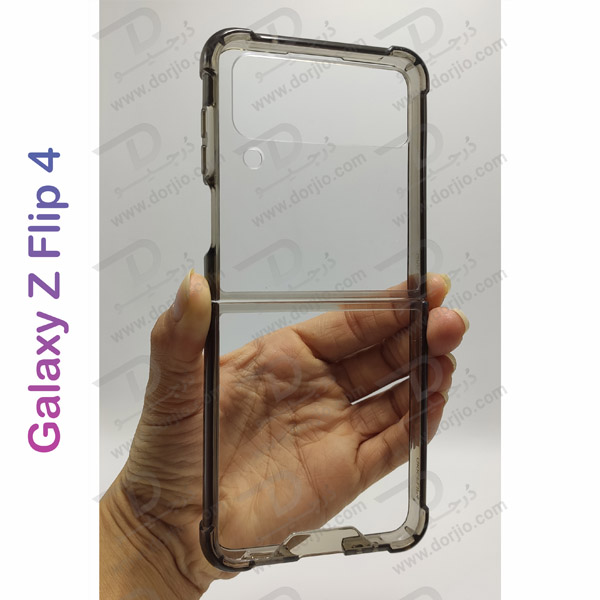 کریستال کاور شفاف فریم رنگی ژله ای ضد ضربه Samsung Galaxy Z Flip 4