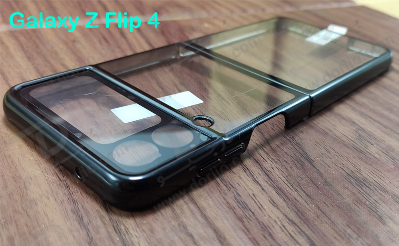 کریستال کاور شفاف فریم سرمه ای تیره Samsung Galaxy Z Flip 4 مارک GKK
