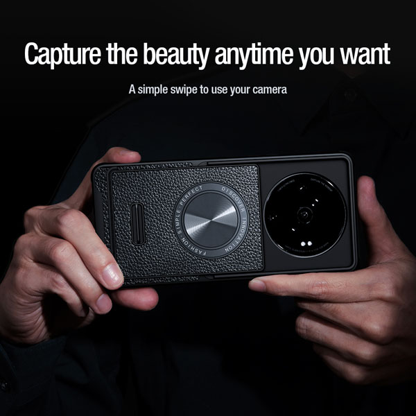 گارد چرمی ویژه نیلکین Huawei Mate 50 Pro مدل Leitz S Case