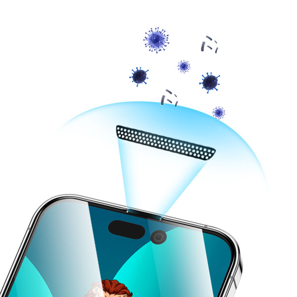 گلس Anti Dust گوشی iPhone 14 Plus مارک Green Lion مدل 3D Desert Round Edge Glass