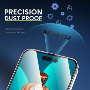 گلس Anti Dust گوشی iPhone 14 Plus مارک Green Lion مدل 3D Desert Round Edge Glass