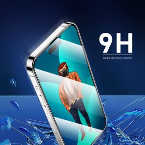 گلس Anti Dust گوشی iPhone 14 مارک Green Lion مدل 3D Desert Round Edge Glass