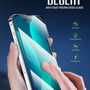 گلس Anti Dust گوشی iPhone 14 مارک Green Lion مدل 3D Desert Round Edge Glass