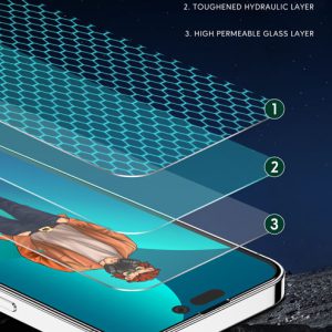 گلس Anti Dust گوشی iPhone 14 مارک Green Lion مدل 3D Desert Round Edge Glass