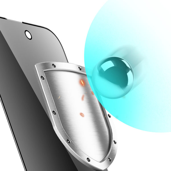 گلس تمام صفحه حریم شخصی iPhone 14 Pro مارک Green Lion مدل 9H Steve Privacy Full Glass