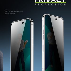 گلس تمام صفحه حریم شخصی iPhone 14 مارک Green Lion مدل 9H Steve Privacy Full Glass