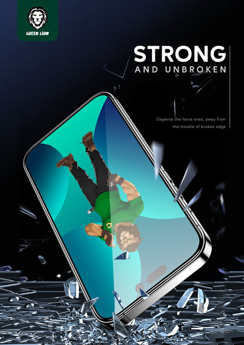 گلس شفاف iPhone 14 Plus مارک Green Lion مدل 3D PET HD Glass