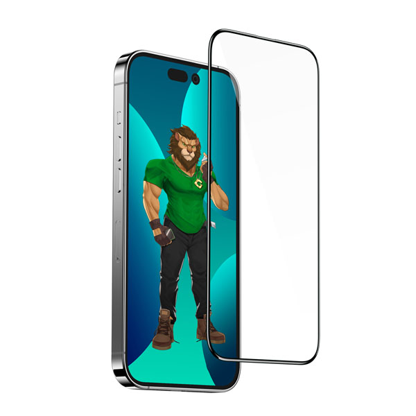 گلس شفاف iPhone 14 Pro Max مارک Green Lion مدل 3D PET HD Glass