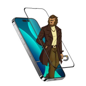 گلس شیشه ای iPhone 14 Plus مارک Green Lion مدل 3D Curved Tempered Glass