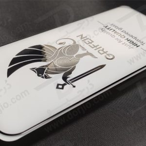 گلس شیشه ای تمام صفحه iPhone 14 مارک GRIFEIN مدل Dust Proof