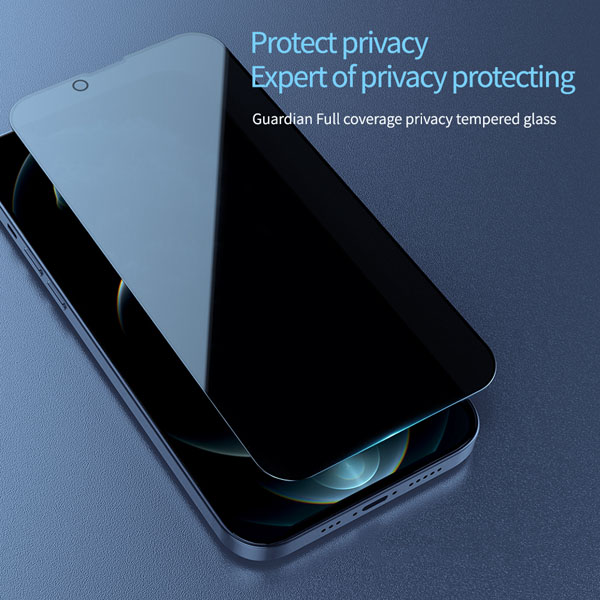 گلس شیشه ای حریم شخصی نیلکین iPhone 14 Plus مدل Guardian Full Coverage Privacy