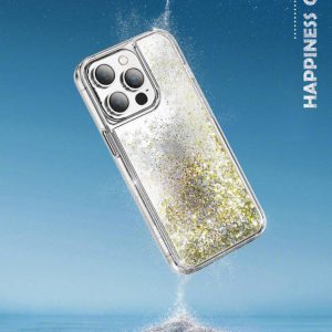 قاب مگ سیف اکلیلی آکواریومی iPhone 14 Pro مارک Green Lion مدل Happiness 3D Glitter Resin