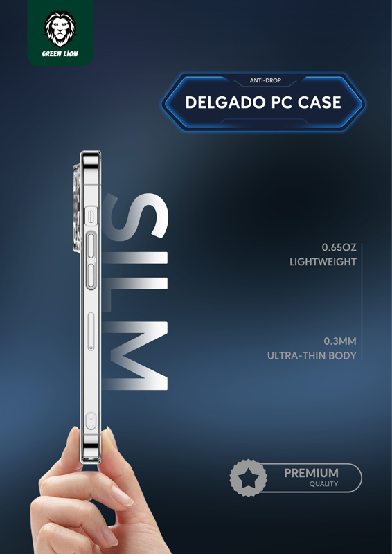 قاب شفاف iPhone 14 Plus مارک Green Lion مدل Delgado PC Case