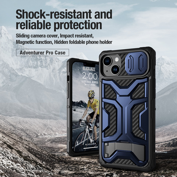 قاب ضد ضربه پایه دار iPhone 14 Plus مارک نیلکین مدل Adventurer Pro