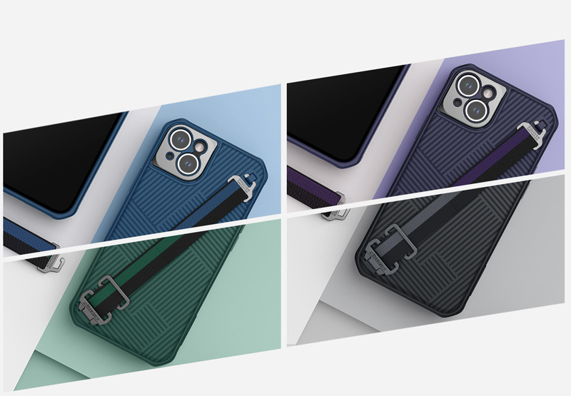 قاب محافظ مگنتی بند دار iPhone 14 Plus مارک نیلکین مدل Strap Magnetic Case