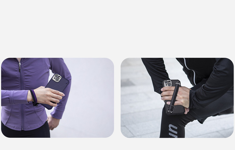 قاب محافظ مگنتی بند دار iPhone 14 Plus مارک نیلکین مدل Strap Magnetic Case