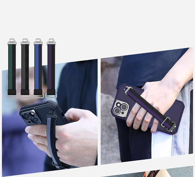 قاب محافظ مگنتی بند دار iPhone 14 Plus مارک نیلکین مدل Strap Magnetic Case