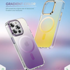 قاب مگ سیف iPhone 14 Plus مارک Green Lion مدل Rainbow Magsafe Case