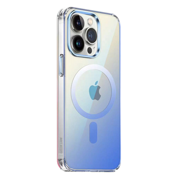 قاب مگ سیف iPhone 14 Plus مارک Green Lion مدل Rainbow Magsafe Case