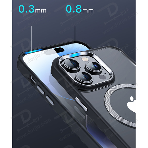 قاب کریستالی آیفون 14 پرو مارک TOTU مدل مگ سیف ساپورت - فریم مات