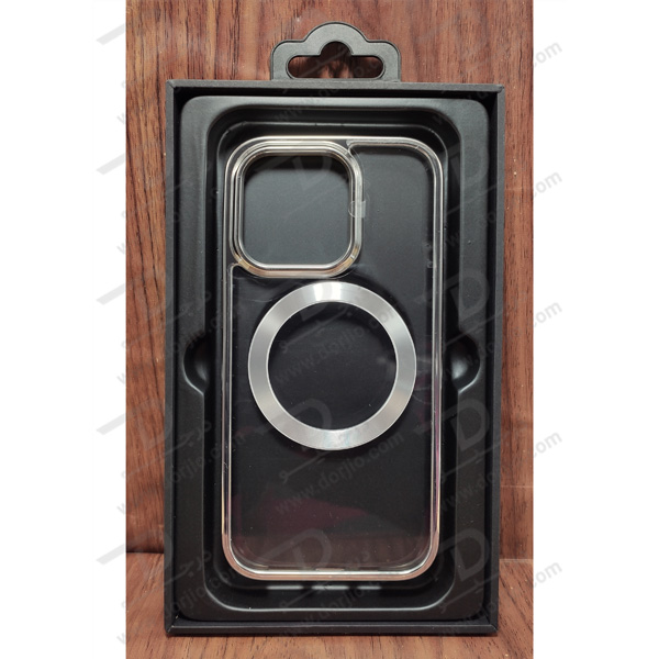 قاب کریستالی آیفون 14 پرو مارک TOTU مدل مگ سیف ساپورت - فریم متالیک