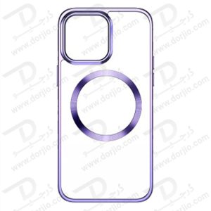 قاب کریستالی آیفون 14 پرو مارک TOTU مدل مگ سیف ساپورت - فریم متالیک