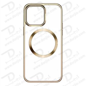 قاب کریستالی آیفون 14 پرو مارک TOTU مدل مگ سیف ساپورت - فریم متالیک