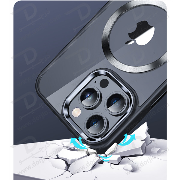 قاب کریستالی آیفون 14 پلاس مارک TOTU مدل مگ سیف ساپورت - فریم مات