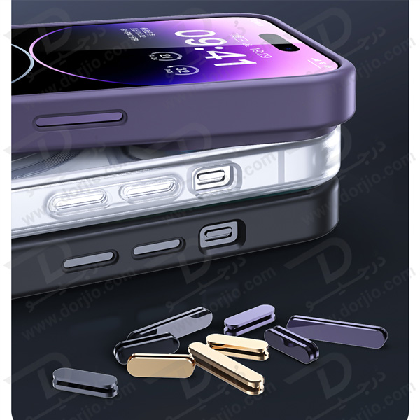 قاب کریستالی آیفون 14 پلاس مارک TOTU مدل مگ سیف ساپورت - فریم مات