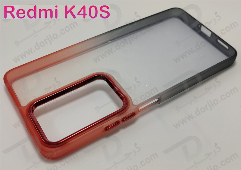 قاب کریستالی شفاف Xiaomi Redmi K40S مدل فریم ژله ای دو رنگ