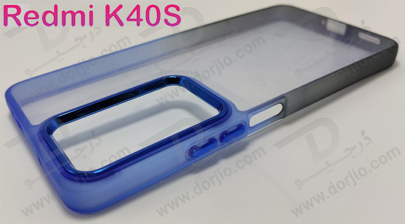 قاب کریستالی شفاف Xiaomi Redmi K40S مدل فریم ژله ای دو رنگ