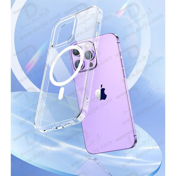 کریستال کاور شفاف آیفون 14 پلاس مارک TOTU مدل Magnetic Shell