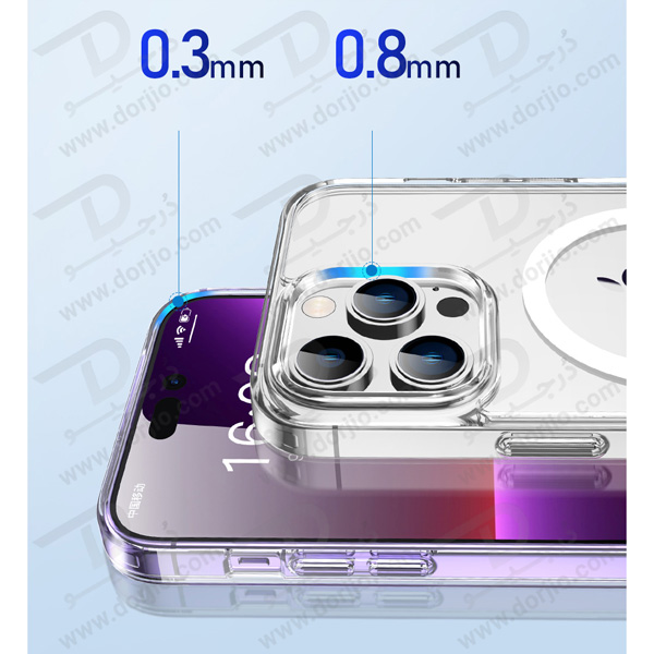 کریستال کاور شفاف آیفون 14 پلاس مارک TOTU مدل Magnetic Shell