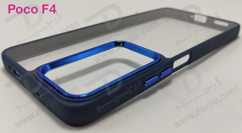 کریستال کاور شفاف فریم ژله‌ ای رنگی Xiaomi Poco F4