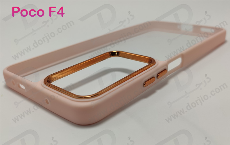 کریستال کاور شفاف فریم ژله‌ ای رنگی Xiaomi Poco F4