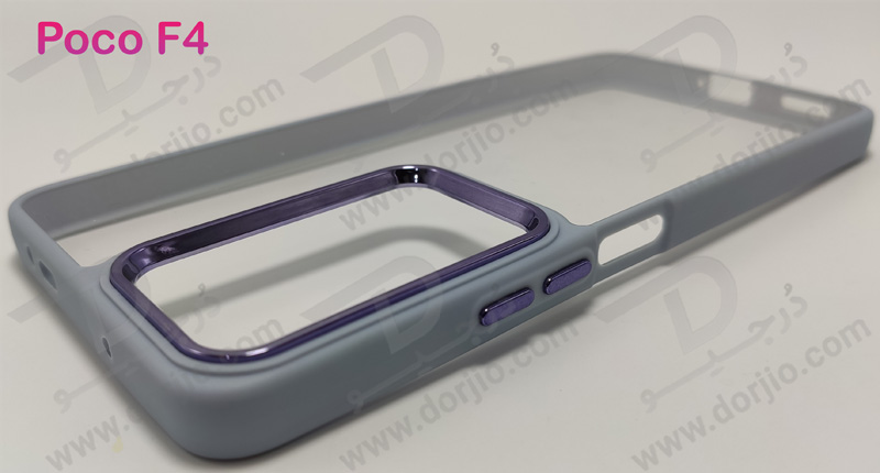 کریستال کاور شفاف فریم ژله‌ ای رنگی Xiaomi Poco F4