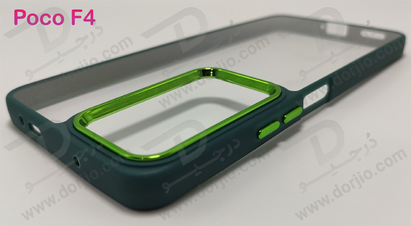 کریستال کاور شفاف فریم ژله‌ ای رنگی Xiaomi Poco F4